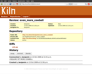 Kiln's review interface circa January, 2008